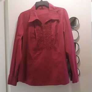 🌺MAGENTA RUFFLED FRONT Blouse